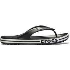 Black - Men Flip-Flops Crocs Bayaband Flip - Black/White