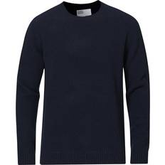 Classic Merino Wool Crew Neck Sweater Unisex - Navy Blue