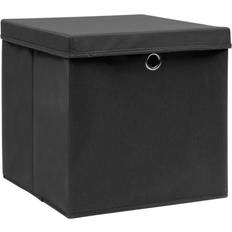 Grey Storage Boxes vidaXL With Lids Storage Box 10pcs