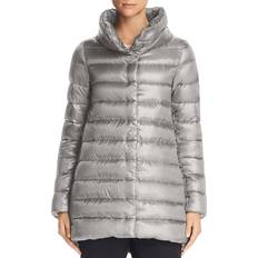 Hernö Amelia Stand Collar Down Coat - Light Grey