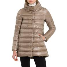 Hernö Amelia Stand Collar Down Coat - Taupe