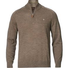 John Merino Half Zip - Light Brown