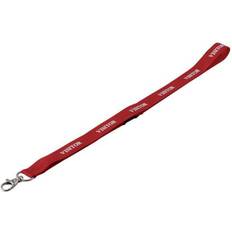 Rojo Portatarjetas de visita Durable Textile Lanyard 20 Visitor