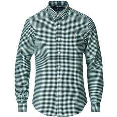 Polo Ralph Lauren Slim Fit Checked Oxford Shirt - Pine/White