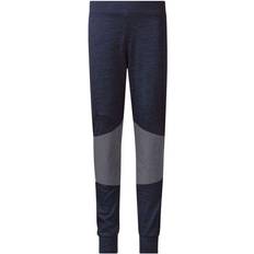 Wolle Outdoor-Hosen Bergans Kid's Myske Wool Pants - Navy Melange/Solid Dark Grey