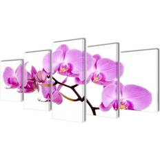 Pink Vægdekorationer vidaXL Orchid Vægdekorationer 100x50cm