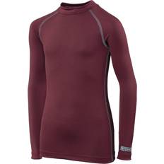 Boy's Long Sleeve Thermal Underwear Base Layer Vest Top - Maroon