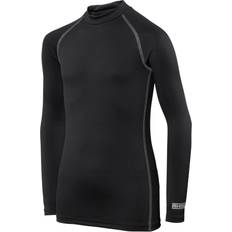 Boy's Long Sleeve Thermal Underwear Base Layer Vest Top - Black