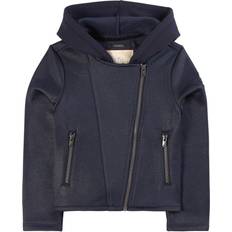 IKKS Girl's Coated Hooded Biker Style Cardigan - Navy Blue (XT17052-49)