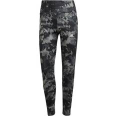 Yoga Tights adidas Aeroready Designed to Move Print 7/8 High-Rise Tights Women - Black/Grey Three