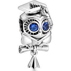 Schmuck Pandora Wise Owl Graduation Charm - Silver/Blue