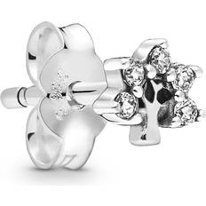 Pandora My Nature Single Stud Earring - Silver/Transparent