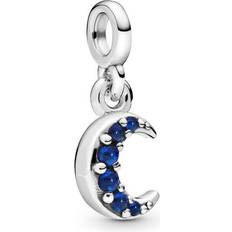 Cristal Breloques et Pendentifs Pandora My Moon Micro Dangle Charm - Silver/Blue