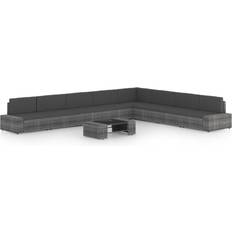vidaXL 3067184 Loungeset, 1 Bord inkl. 8 Soffor