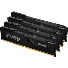 3000 MHz - 64 GB - DDR4 RAM Memory Kingston Fury Black DDR4 3000MHz 4x16GB (KF430C15BB1K4/64)