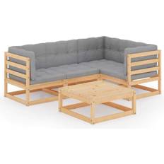 vidaXL 3076599 Loungeset, 1 Bord inkl. 4 Soffor