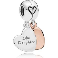 Pandora berlock daughter Pandora Mother & Daughter Heart Split Dangle Charm - Silver/Rose Gold