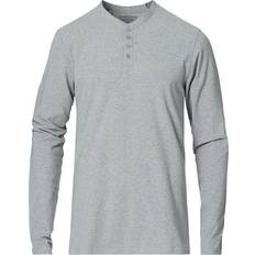 Bread & Boxers Överdelar Bread & Boxers Henley Sweater - Grey Melange