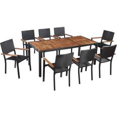 vidaXL 43936 Set da pranzo per patio, 1 Tavolo incluso 8 Sedie