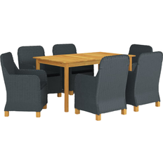 vidaXL 3067851 Matgrupp, 1 Bord inkl. 6 Stolar