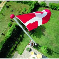 Dannebrogsflag Danomast Flagstang t/støtte inkl. Dannebrogsflag og Vimpel 8m