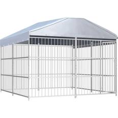 vidaXL Chenil d'Extérieur Avec Toit Pour Chiens 300 x 300 x 200 cm