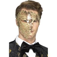 Halloween Half Masks Fancy Dress Smiffys Deluxe Metal Filigree Phantom Mask