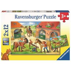 Puslespill Ravensburger At The Stables 2x12 Pieces