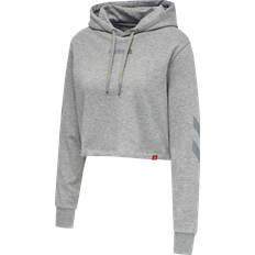 Hummel Legacy Women Cropped Hoodie - Grey Melange