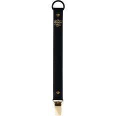 Bjällra of Sweden Pacifier Clip Black Faux Leather