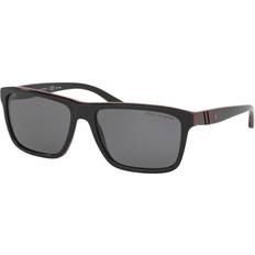 Polo Ralph Lauren Hombre Sunglass PH4153 - Negro Brillante Rojo