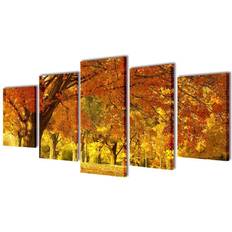 Orange Vægdekorationer vidaXL Maple Vægdekorationer 100x50cm