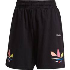 Adidas black womens shorts adidas Women's Adicolor Shattered Trefoil Shorts - Black