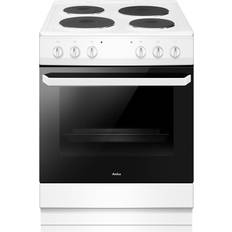 60cm - Convection/ Fan Oven Cast Iron Cookers Amica AFS1630WH White