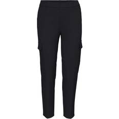 Vero Moda Maya Mid Rise Loose Cargo Pants - Black