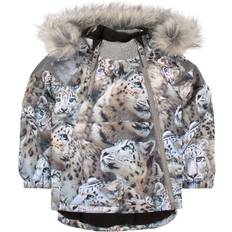 Molo hopla jakke børnetøj Molo Hopla Fur - Snowy Leopards (5W21M301 6348)