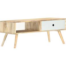 vidaXL Solid Mango Wood Couchtisch 50x90cm