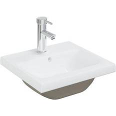 vidaXL Lavabo Da Incasso Con Rubinetto 42x39x18 cm Ceramica Bianco