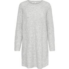 Robes Only Knitted Dress - Gray/Light Gray Melange