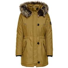 Jaune - Parka Vestes Only Long Parka - Yellow/Breen