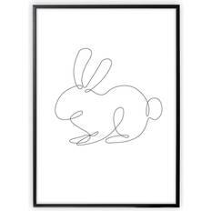 XO Posters Rabbit Lines Poster
