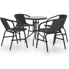 vidaXL 3080088 Juego de comedor de patio, 1 Mesa incl. 4 Sillas