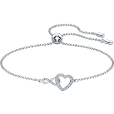 Infinity Heart Bracelet - Silver/Transparent