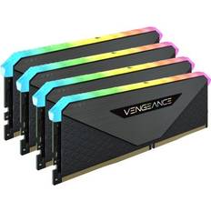 Ddr 4 64gb Corsair Vengeance RGB RT DDR4-3600 64GB CL18 Quad Channel (4 pcs) AMD Optimized Zwart met RGB