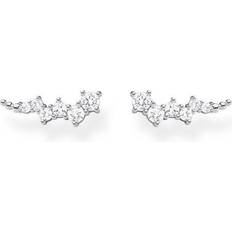 Thomas Sabo Boucles d'oreilles grimpante pierres blanches argent bianco H2157-051-14 argenté/blanc