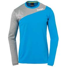 Kempa Core 2.0 Long Sleeve T-shirt - Kempa Blue/Dark Grey Melange