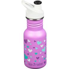 klean-kanteen Kid's Classic Water Bottle with Sport Cap 355ml Orchid Hearts