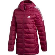 Adidas hooded parka adidas Essentials Light Down Hooded Parka - Power Berry