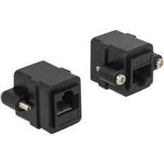 Rj45 panel DeLock Panel Mount RJ45-RJ45 Adapter