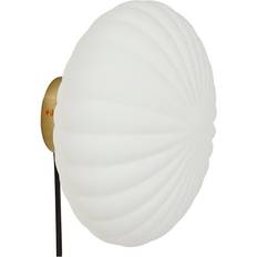 Hübsch Kumu Brass/White Vægarmatur ∅ 25cm